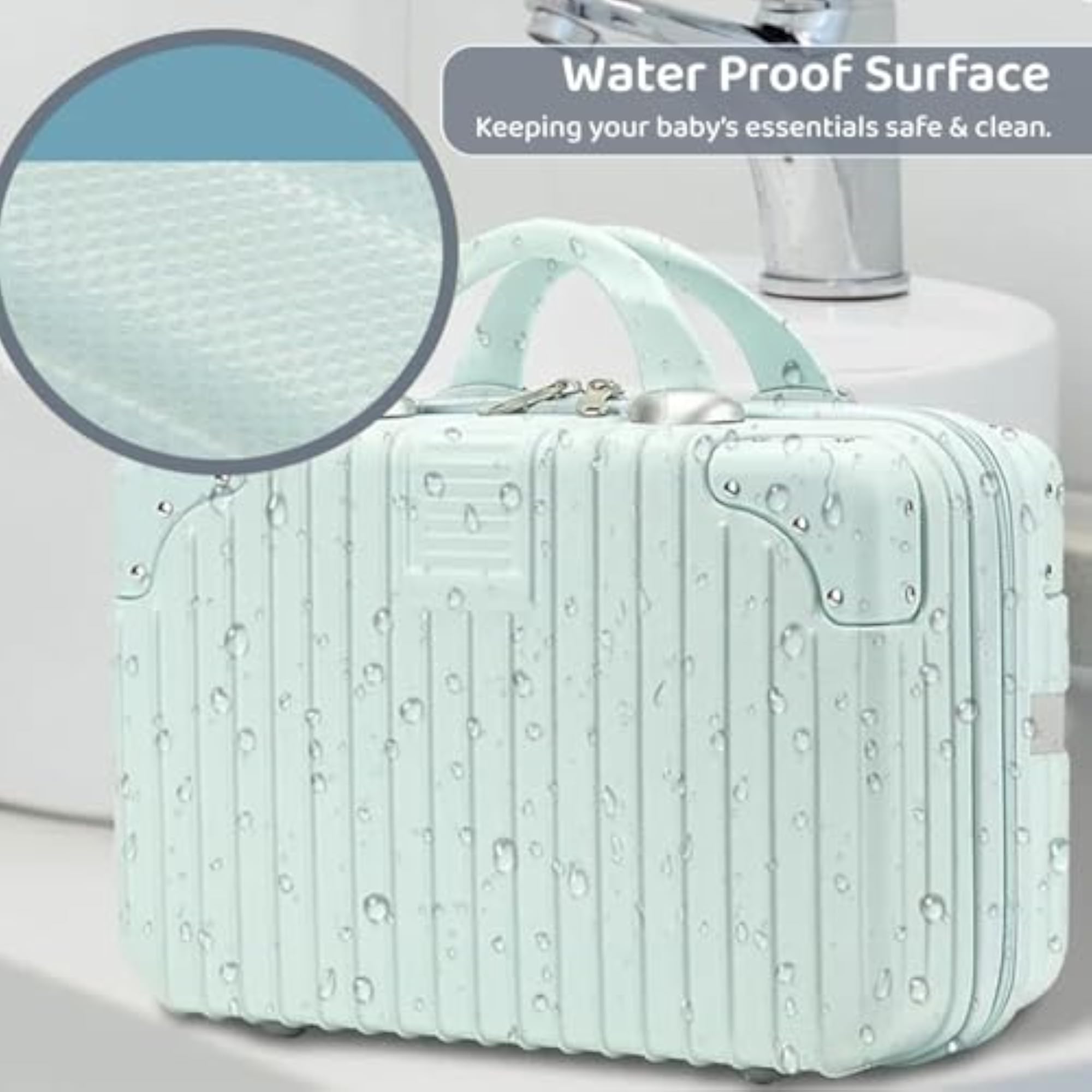 14 Inch Hard Shell Cosmetic Carrying Case, Mini Travel Bag