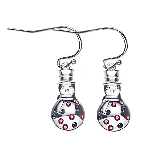 Boucles d'oreilles bonhomme de neige en argent pour vos fêtes de Noël