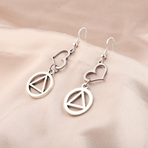 AA Earrings Alcoholics Anonymous Gifts AA Sober Gifts Recovery Sobriety Jewelry AA Sponsor Gifts3