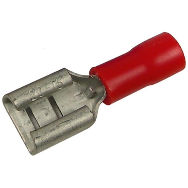 Pico 1751KT 22-16 AWG(Red) Flared Vinyl Insulated Electrical Wiring 0.187" Tab Female Quick Connect Receptacle Terminal 18 Per Package