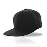 [GAFI] キャップ 帽子 フラットバイザキャップ ベースボールキャップ ブラック スナップバック 【しっかりフィットしてズレにくい】 アウトドア コットン100％ フリーサイズ ユニセックス ウォーキング UVカット (c004-F_BLACK)
