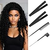 YTBYT 2 Pcs Wig Bands Lace Melting Bands Wig Elastic Bands with Combs and Hair Brush for Lace Front Wigs (Width 1 Inch)