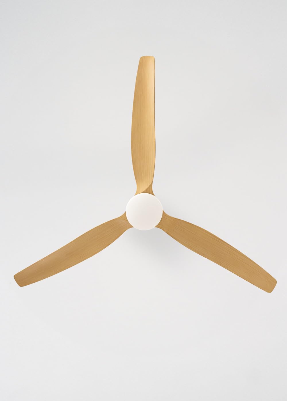 CREATE / WINDCALM L/Ventilador de techo ABS con luz blanco aspas efecto madera clara con mando / 40W, Silencioso, Ø152 cm, 6 velocidades, 3 temperaturas de luz, temporizador, función verano-invierno