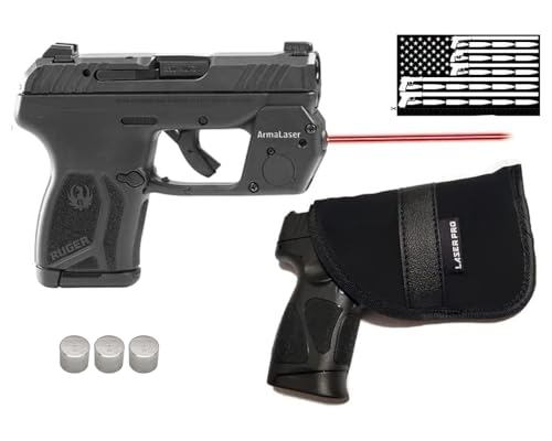 Red Laser Kit for Ruger LCP Max Pistols with TR39 / TR39S ArmaLaser, LASERPRO Laser Holster & 2 Extra Batteries [Does NOT fit LCP Gen 1, LCP II, or MAX-9 - See Below]