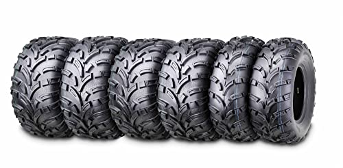 Image of WANDA Set of 6 ATV UTV tires (2) 25x8-12 Front & (4) 25x11-12 Rear 6PR
