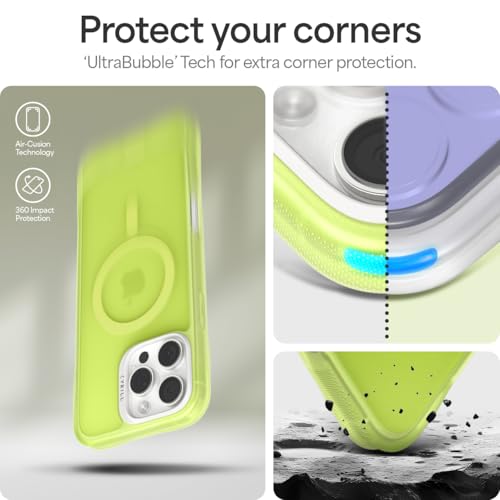 Image of Spigen Cyrill UltraSheer Mag | iPhone 16 Pro Case | Yellow iPhone 16 Pro Back Cover | TPU+Poly Carbonate - Lime