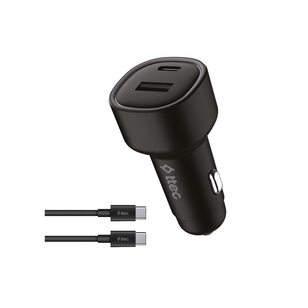 ttec SmartCharger Duo PD 48W Araç Hızlı Şarj Aleti USB-C+USB-A