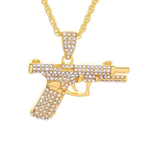 Collier dollar glacé en oxyde de zirconium brillant pour un style hip-hop premium