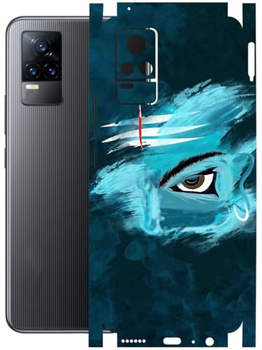 Image of AtOdds - Full Body Back Screen Guard Protector Film - Lamination Wrap Skin Sticker Compatible with VIVO Y73 | Scratchproof Matte Finish (Mahadev)