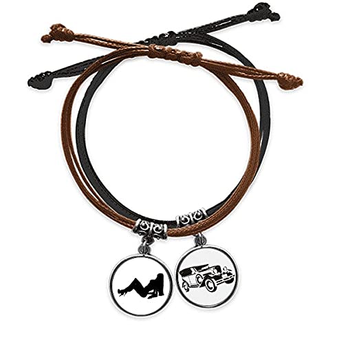 Bracelet main chaîne en cuir ajustable qui ne noircit pas sur la plage