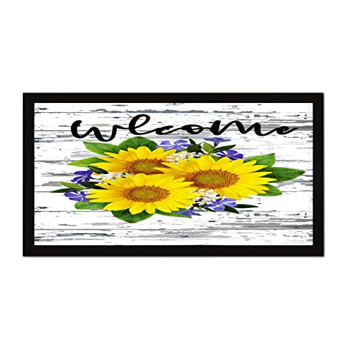 Tableau bois Tournesol vieilli message positif cadeau idéal