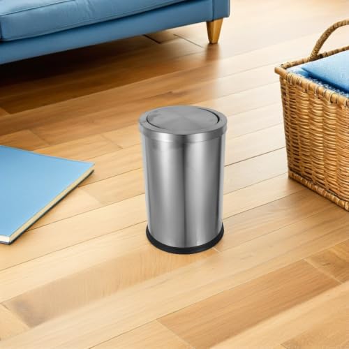 Poubelle cuisine acier inoxydable 9l ronde au design moderne - 7