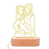 Personalisierte foto 3d kristall lampe nachtlicht 2 rgb farbwechsel, led tischlampe, gravur text für weihnachtsgeschenke