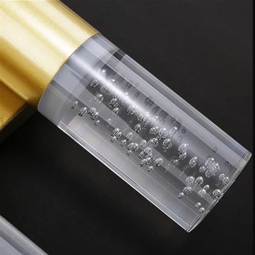 Lámparas de pared de cristal de lujo con acabado negro e iluminación cálida 5