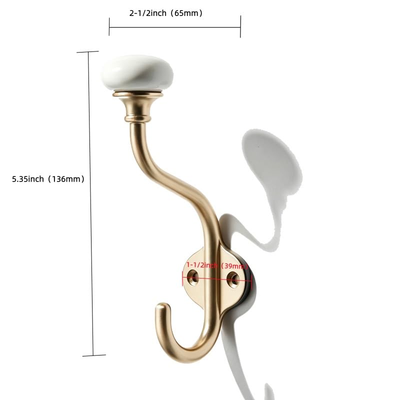 KHTUMEWARE-KH435 Champagne Bronze Coat/Robe Hooks in Champagne Bronze — KHTUMEWARE