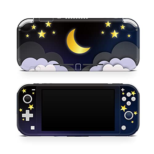 Skin en vinyle compatible Switch Lite motif ciel étoilé bleu adhésif 3m