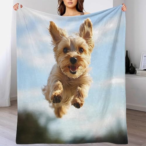 Couverture chien 3D plaid microfibre moelleux jeté canapé 150x200