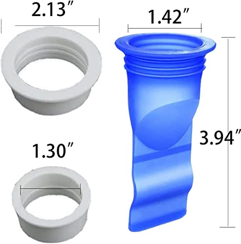 Image of Floor Drain Backflow Preventer Set of 4, One Way Sewer Drain Valve for Bathroom, Kitchen & Laundry Pipe, Anti Odor Drain Trap Seal Ring, Insect Proof Shower Drain Cover