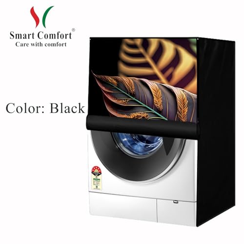 Image of Waterproof 9Kg Front Load Fully Automatic Washing Machine Cover compatible for lg /ifb /godrej /lloyd /bosch & etc Washing Machine (IFB9KBLACKLEEFSC02FL04)