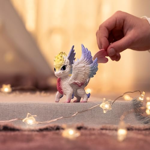 Image of Schleich Bayala - Rainbow Baby Dragon Toy Figurine - Kids Ages 5+ | 70825