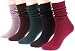 5 Pairs Women Cotton Crew Socks Soft Knit Wool Blend Casual Socks 5-9.5 WS99 (5Pairs)