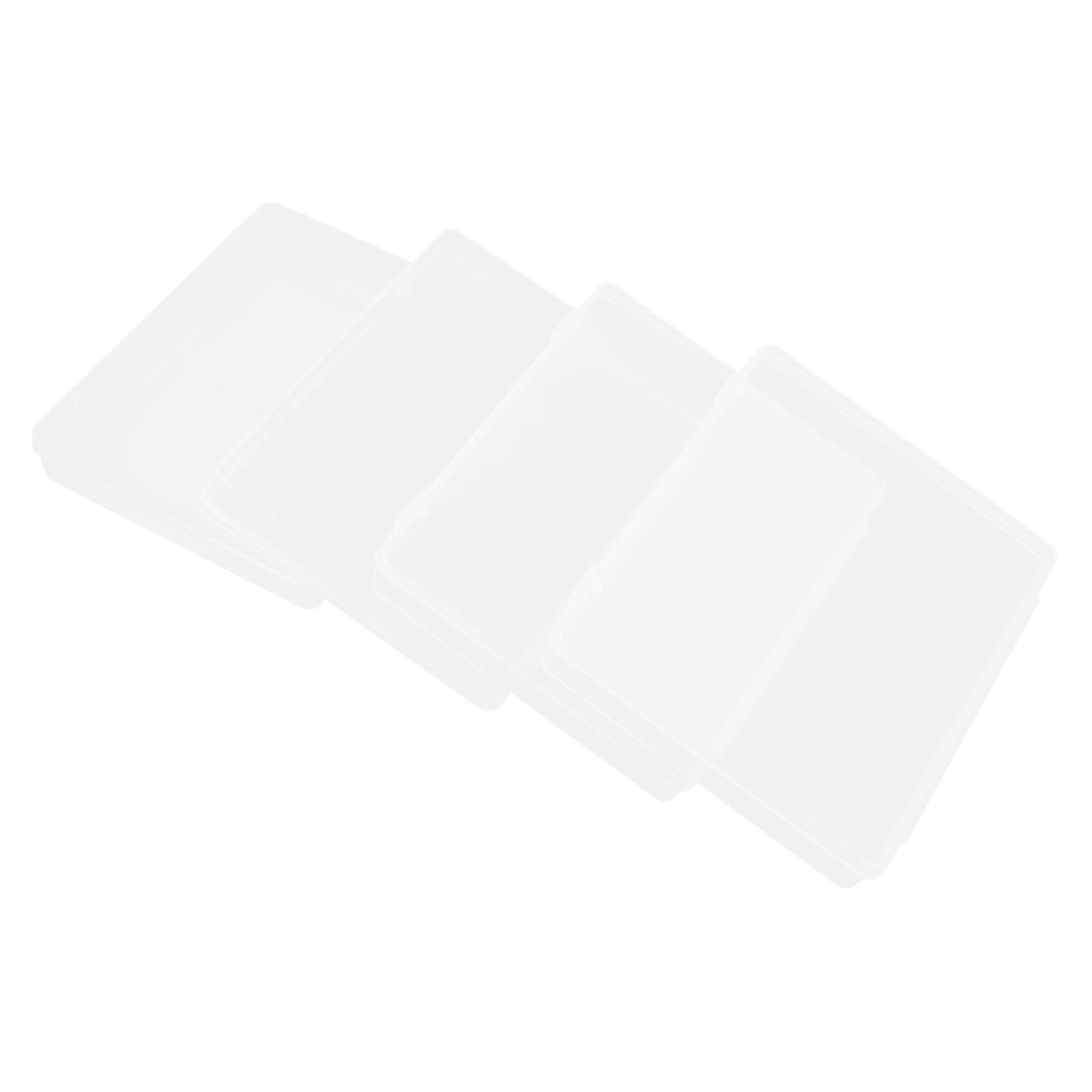 Abaodam 5 Juegos De Cajas De Plástico Rectangulares Para Guardar Tarjetas Con Soporte Portátil Para Tarjetas De Juego (4 Unidades X 5)