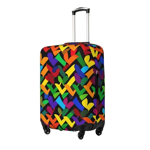Gay Pride Rainbow Luggage Cover Elastic Washable Suitcase Cover Anti-Scratch Suitcase Protector Spandex Luggage Protector Travel Baggage Covers for 18-32 inch Luggage2