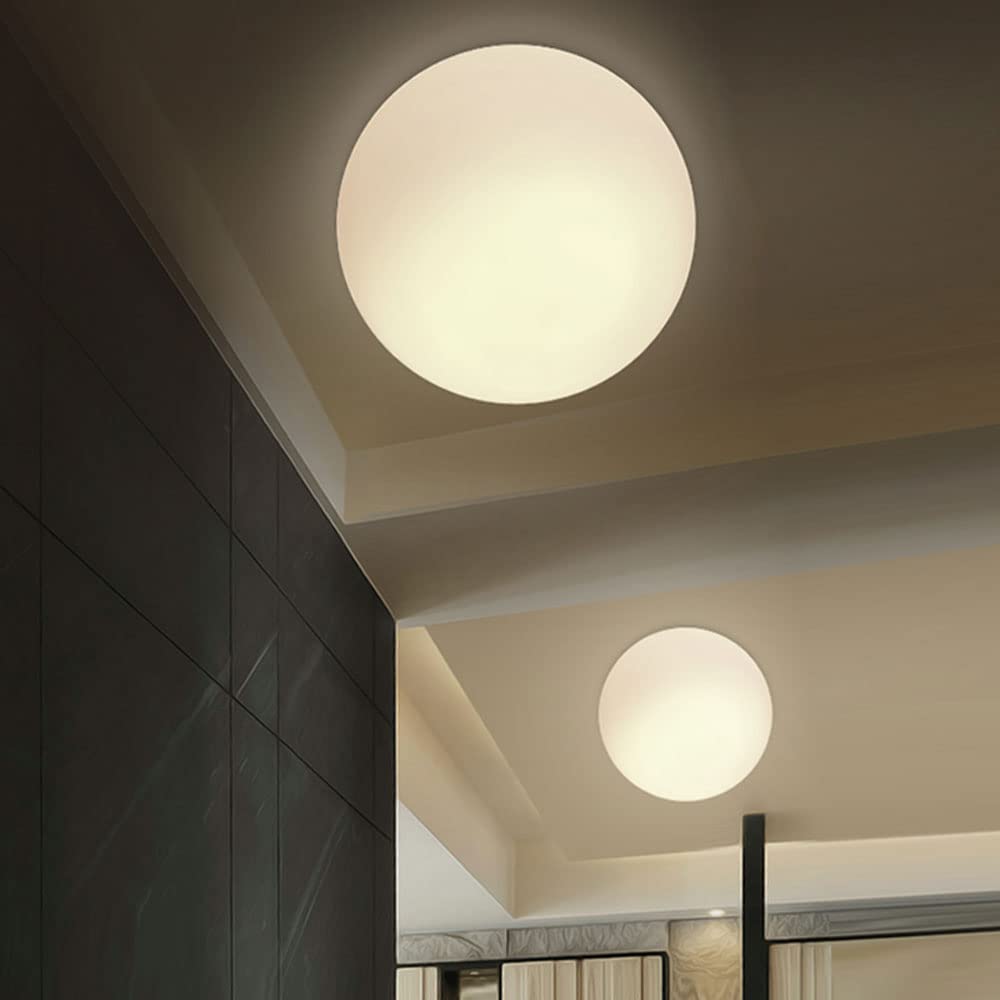 Applique da parete moderne Lampada da soffitto circolare in vetro Lampada da parete a sfera in vetro per ristorante Soggiorno Comodino Scale Portico Balcone Camera da letto Corridoio