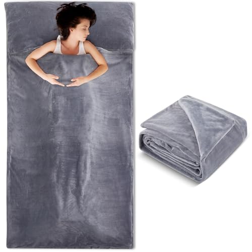 Flannel Sleeping Bag Liner for Adult, Travel Camping in Warm