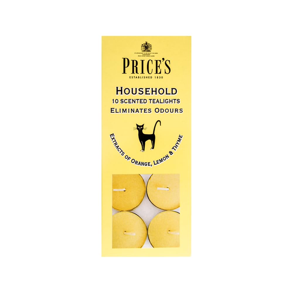Candele Tealight Profumate Price's Candles - Open Window | 10 Pezzi Con Tecnologia Odourfoyl | Elimina Odore Di Chiuso | Made In Italy, 4 Ore - 2