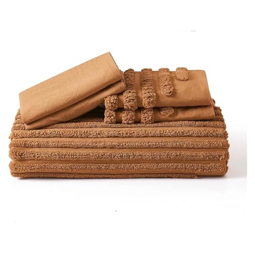 Juego de edredón King de 5 piezas Viskee con capitoné suave para ropa de cama completa 6