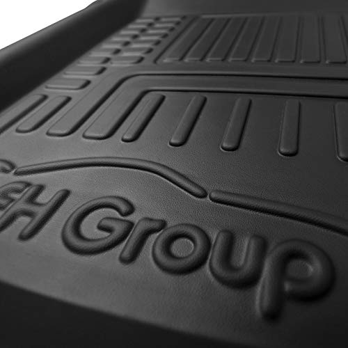 FH Group Automotive Floor Mats - Deep Dish Floor Mats, TPO Plastic Climaproof Floor Mats for Cars, Universal Fit, Trimmable Car Floor Mats, Full Set, Floor Mats for Sedan, SUV, Truck Floor Mats Black by FH Group - Image 7