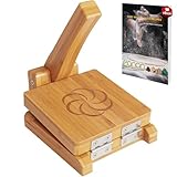 panan Wooden Tortilla Press Mexican Tortillera Presser Made from Natural Food-Grade Bamboo Wood Pataconera with Recipes eBook (Square 6')