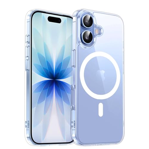 TEOPHA Magnetic Clear Case for iPhone 17 (6.3-Inch) Compatible with MagSafe Scratch-Resistant Back/Shockproof Phone Bumper Cover for iPhone 17 - Clear