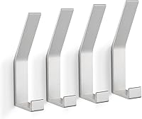 Vista 10 de Ganchos de Perchero Montados en la Pared, Negro 4 Paquetes, Ganchos de Cuerda para Toallas de Baño para Cocina, Puerta, Gabinete, Baño, Vestíbulos