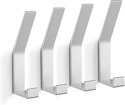 KYOEON Perchero para colgar en la pared, paquete de 4 unidades, ganchos de cuerda para toallas de baño para cocina, puerta, gabinete, baño,