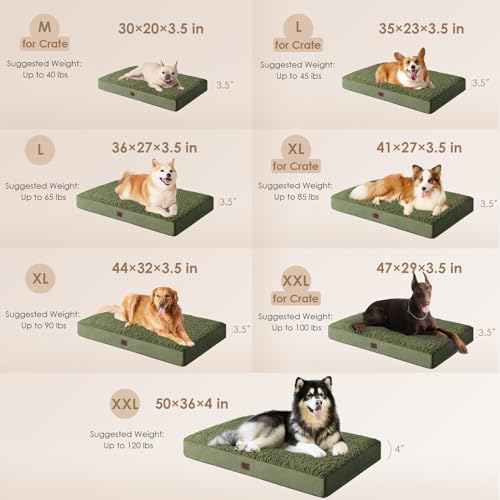 Image of EHEYCIGA Orthopedic Dog Bed Extra Large with Removable Washable Cover, 41IN