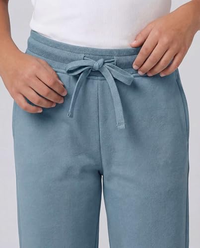 Image of Real Essentials 3 Pack: Girls' Fleece Open Bottom Soft Athletic Performance Casual Sweatpants(Ages 7-16)