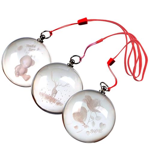 Matériel de massage en cristal de verre transparent avec sculpture intérieure en set