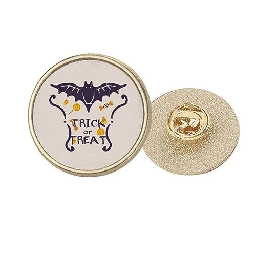 Broche Halloween métal doré rond clip M le cadeau original pour les amateurs de mode