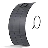 ECO-WORTHY 200W Flexibles Solarpanel ETFE Material 18BB Monozelle 25% hohe Umwandlung für Balkon, Wohnmobil, Boot, Dach, Camping, Haus, Yacht, unebene Flächen