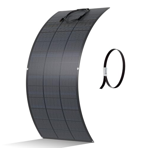 ECO-WORTHY 200W Flexibles Solarpanel ETFE Material 18BB Monozelle 25% hohe Umwandlung für Balkon Wohnmobil Boot Dach Camping Haus Yacht unebene Flächen