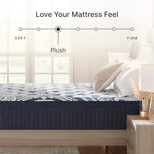 Signature Design by Ashley Limited Edition Plush 12 Inch Hybrid Mattress with Gel Memory Foam and Edge Support for Cool Sleep and Pressure Relief, Queen, Fiberglass Free, Mattress In A Box
