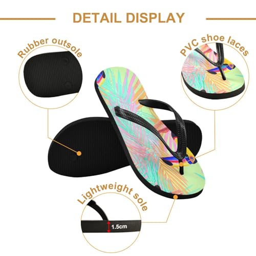 STAYTOP Colorful Toucan Flip Flops Sandals of Men's & Women's,Sandals Beach Slippers Shower Slides2