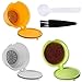 3 piezas Filtros Cápsulas de Café Cápsulas de café Reutilizable con 1 Cucharón de Plástico y 1 Cepillo para Cápsulas Filtros para Cafetera Dolce Gusto Recargables (Amarillo Verde y Blanco)