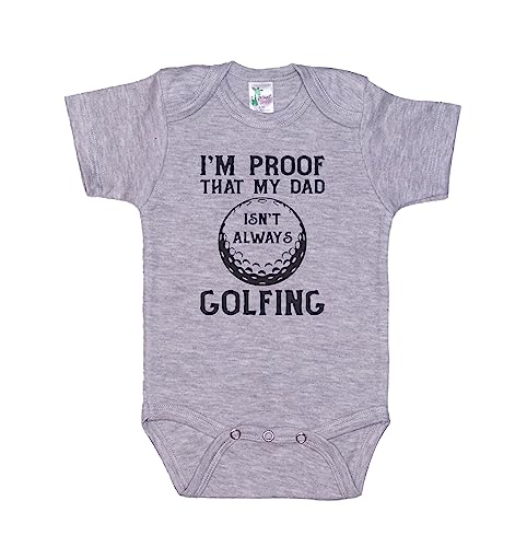 Image of Ebenezer Fire I'm Proof That Daddy Isn't Always Golfing, Golf Onesie, Baby Announcement, Newborn Outfit