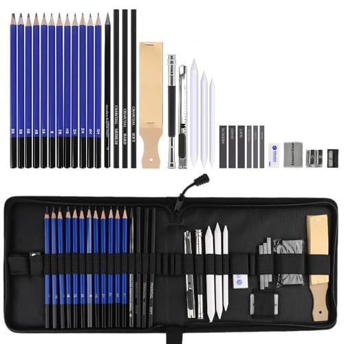 12 Matite Di Disegno Con Diverse Durezze: Le Nostre Matite Per Disegno (2h, 3h, 4h, 5h, Hb, B, 2b, 3b, 4b, 5b, 6b, 8b) Coprono Un'Ampia Gamma Di Durezze E Offrono Linee Precise Per Le Tue Creazioni. Allo Stesso Tempo, Consentono Di Ottenere Effetti Di Ombreggiatura Espressivi E Ti Aiutano A Creare Opere D'Arte Vivaci Ed Espressive.
