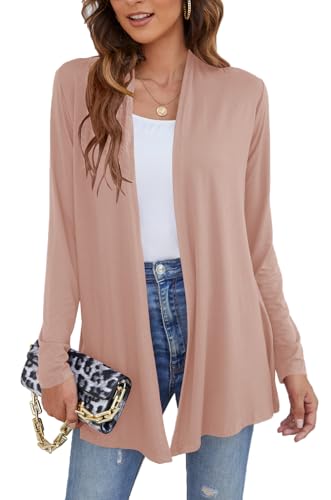 Image of Ladlop Women's Lightweight Open Front Cardigans Long Sleeve Casual Soft Drape Fall Cardigan