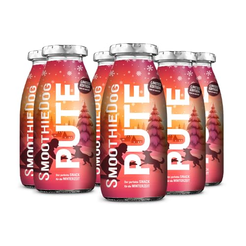 SmoothieDog Winter-Edition 6X PUTE - Limited Edition - Hundesmoothie, je 250ml, Zucker- und Glutenfrei, Flüssignahrung für Hunde, viele Anwendungsmöglichkeiten