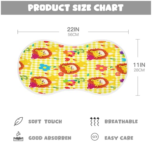 Kigai Lions Baby Burp Cloths Extra Soft and Absorbent Burping Rags Cotton Burping Clothes Baby Washcloths for Newborn Boys Girls - 1 Pack4